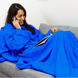 Hugz - la coperta con le maniche - blu - con personalizzazione