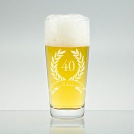 Bicchiere da birra piccola brillante - vetro con incisione