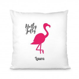 Personalized Pillow "Holly Jolly Flamingo"