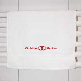 Asciugamano per Ospiti "Cuore" con Ricamo personalizzato