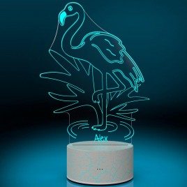 LED lampada Flamingo con incisione