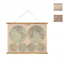 Cartina geografica da parete in look antico