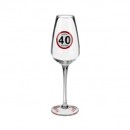 Bicchiere da spumante Happy Birthday 40