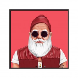 Stampa d'artista Hipstory - 'Santa Claus' versione Hipster (50*50cm)